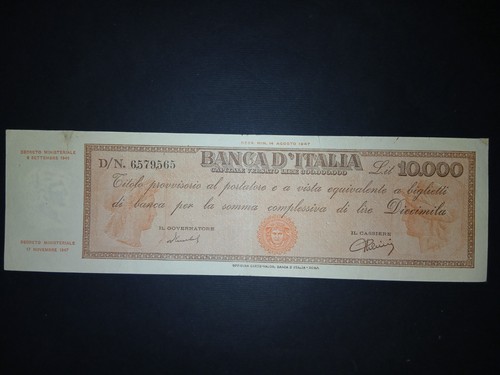 10000 lire titolo provvisorio - 10000,