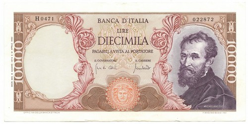 10000 lire banca italia - 10000, d'italia