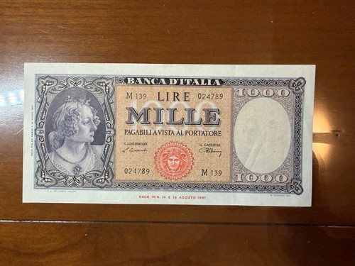 Banconota lire 1000 italia - banconota,