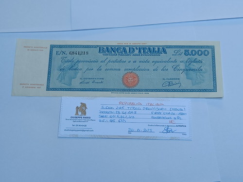 000 lire titolo - 5.000,