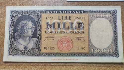 1000 lire medusa - 1000, 1947