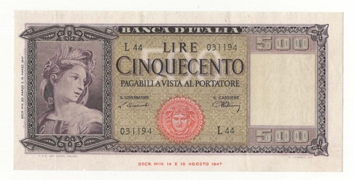 500 lire italia ornata - 500, di