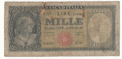 1000 lire italia - italia, di