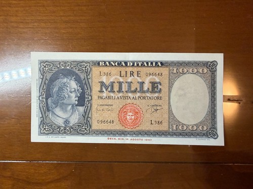 Banconota lire 1000 - banconota,