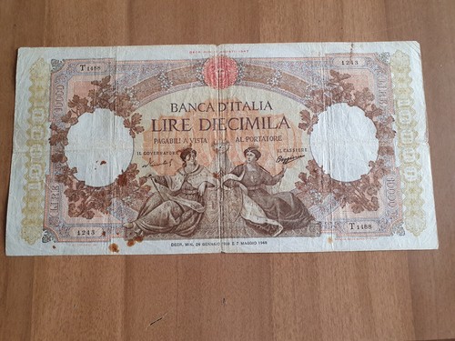 Banconota 10000 lire regine - banconota,
