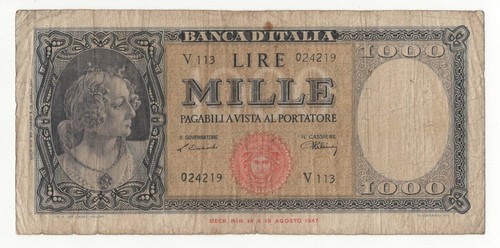 1000 lire italia - lire, di