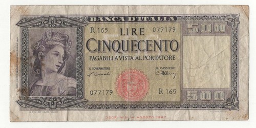 500 lire italia - lire, di