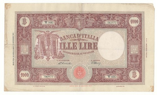 1000 lire grande - m, (medusa)