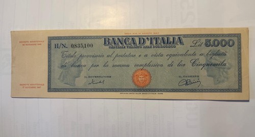 5000 lire titolo - lire,