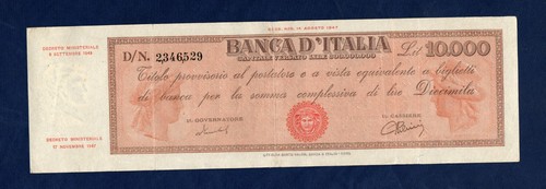 10000 lire titolo provvisorio - 10000,