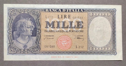 1000 lire italia - lire, (medusa)