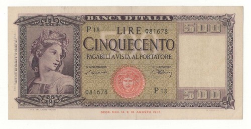 500 lire italia ornata - ornata, di