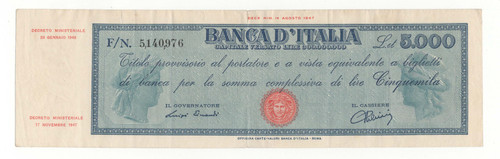 5000 lire titolo provvisorio - 5000,
