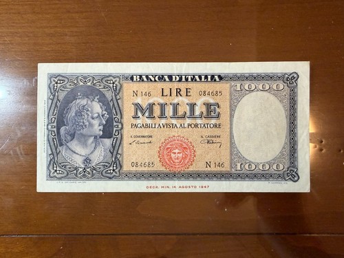 Banconota lire 1000 italia - lire,