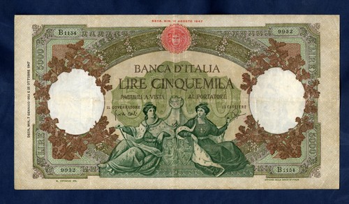 5000 lire regina - 5000, del