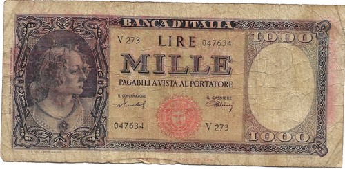 Banconota 1000 lire medusa - 1000,