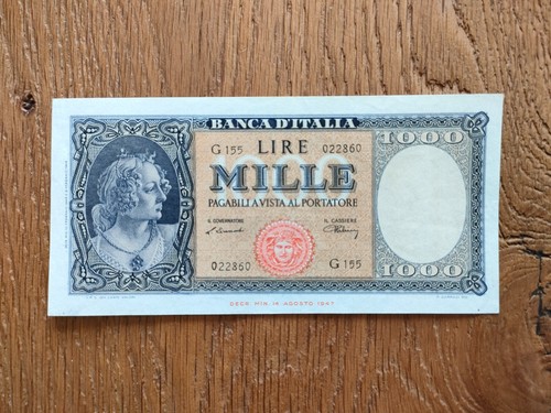 1000 lire busto dell italia - 1000,