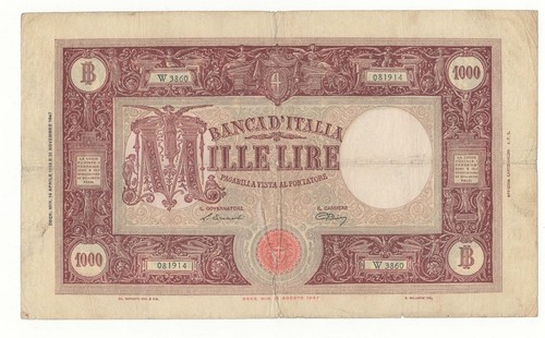 1000 lire grande - m, (medusa)