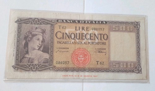 500 lire italia ornata - 500,