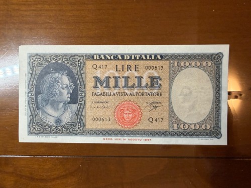 Banconota lire 1000 - banconota, italia