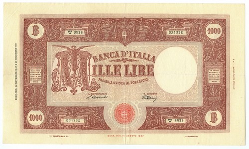 1000 lire barbetti grande - lire,
