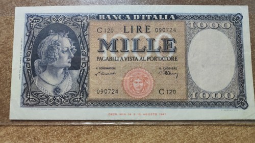 1000 lire medusa 1947 - medusa,