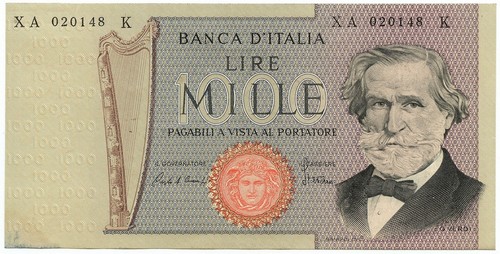 1000 lire giuseppe verdi - 1000, ii