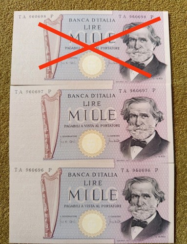 Lotto pezzi 1000 lire - 2, da