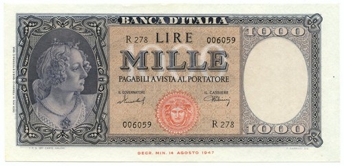 1000 lire italia - ornata, di
