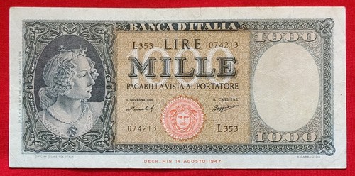 Mille lire ornata perle - lire, di