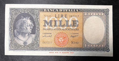 Italia banconota 1000 lire - italia,