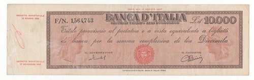 10000 lire titolo provvisorio - 10000,