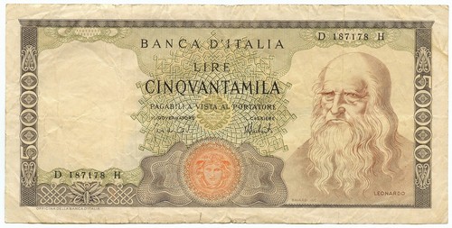 50000 lire banca italia - 50000,