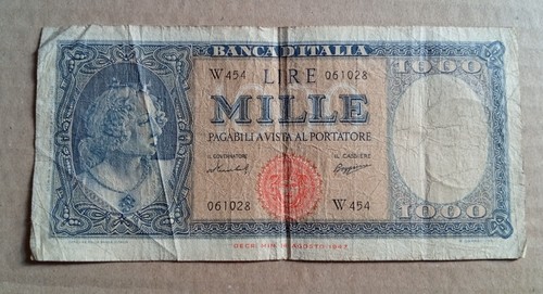 Italy lire 1000 - lire, medusa