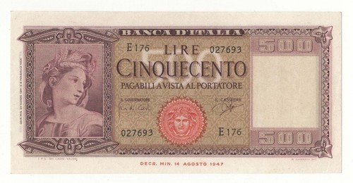 500 lire italia - lire, ornata