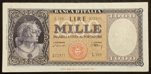 1000 lire 1947 spl - 1000,