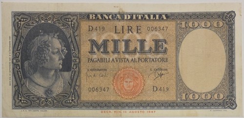 Mille 1000 lire italia ornata - mille,