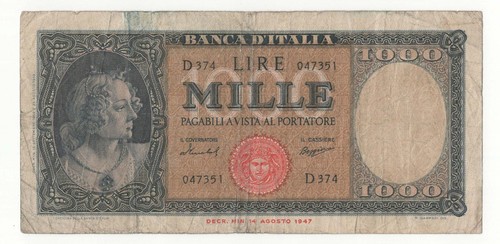 1000 lire italia - 1000, di