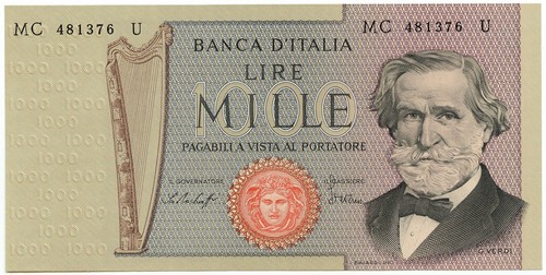 1000 lire giuseppe verdi - 1000,