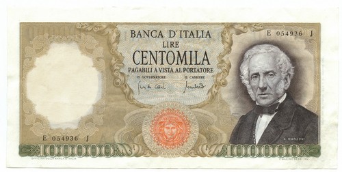 100000 lire alessandro manzoni - 100000,