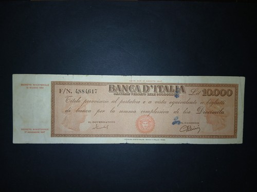 10000 lire titolo provvisorio - lire,
