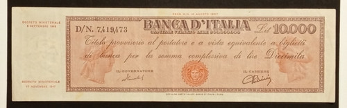 10000 lire 1949 - 10000, bb