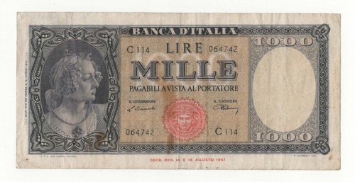 1000 lire italia ornata - ornata, di