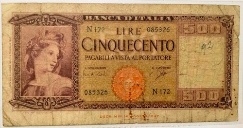 Banconota 500 lire - banconota, italia