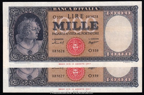 Repubblica 1000 lire medusa - -,