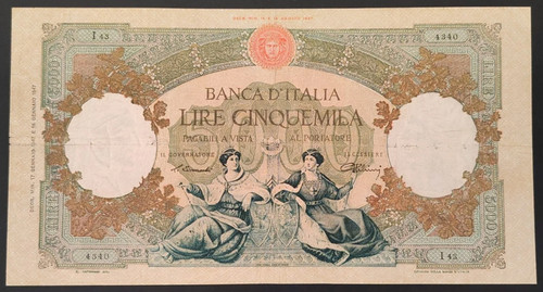 5000 lire regine - lire, del