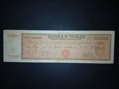 10000 lire titolo provvisorio - titolo,