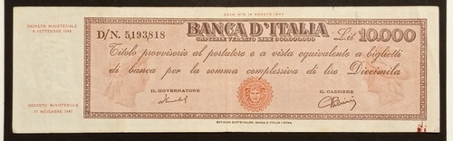 10000 lire 1949 bb - 10000, 06/09/1949