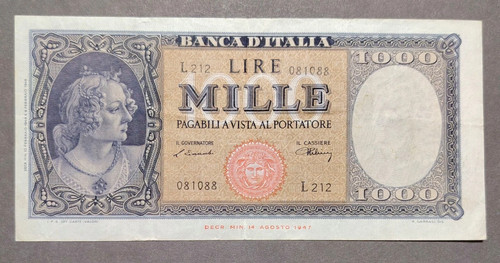 1000 lire italia - italia, (medusa)
