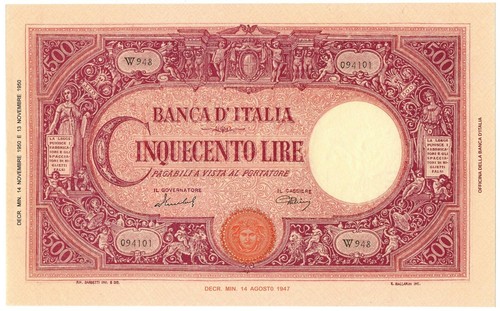 Italia lire 500 - 500,